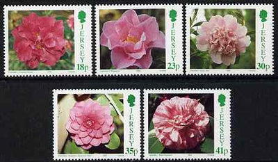 Jersey 1995 Camelias set of 5 unmounted mint, SG 693-97