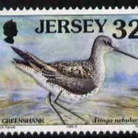 Jersey 1997-99 Seabirds & Waders 32p Common Greenshank unmounted mint SG 792