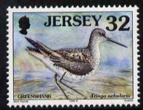 Jersey 1997-99 Seabirds & Waders 32p Common Greenshank unmounted mint SG 792
