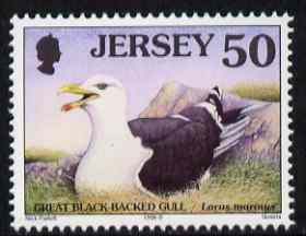 Jersey 1997-99 Seabirds & Waders 50p Greater Black-backed Gull unmounted mint SG 800