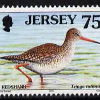 Jersey 1997-99 Seabirds & Waders 75p Common Redshank unmounted mint SG 803