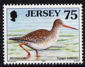 Jersey 1997-99 Seabirds & Waders 75p Common Redshank unmounted mint SG 803