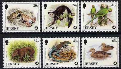 Jersey 1997 Wildlife Preservation Trust (6th series) set of 6 unmounted mint SG 824-29