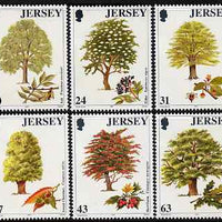 Jersey 1997 Trees set of 6 unmounted mint SG 830-35