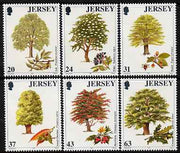 Jersey 1997 Trees set of 6 unmounted mint SG 830-35