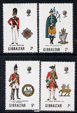 Gibraltar 1970 Military Uniforms #2 set of 4 unmounted mint, SG 248-51*