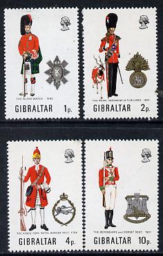 Gibraltar 1971 Military Uniforms #3 set of 4 unmounted mint, SG 290-93