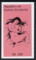 Equatorial Guinea 1977 Drawings of Nudes 300ek imperf m/sheet unmounted mint