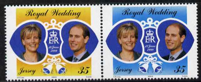 Jersey 1999 Royal Wedding (Prince Edward & Sophie Rhys-Jones) set of 2 unmounted mint, SG 903-04