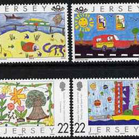 Jersey 2000 Stampin' the Future (children's stamp design competition) Winners set of 4 unmounted mint, SG 929-32