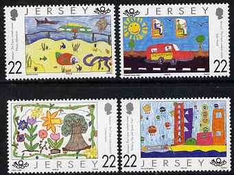 Jersey 2000 Stampin' the Future (children's stamp design competition) Winners set of 4 unmounted mint, SG 929-32