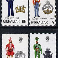Gibraltar 1972 Military Uniforms #4 set of 4 unmounted mint, SG 300-303