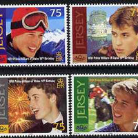 Jersey 2000 Prince William 18th Birthday set of 4 unmounted mint, SG 954-57