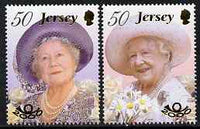 Jersey 2000 Queen Elizabeth the Queen Mother 100th Birthday set of 2 unmounted mint, SG 959-60
