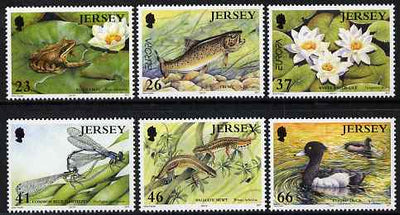 Jersey 2001 Europa - Water, a Natural Treasure - Pond Life set of 6 unmounted mint, SG 991-96