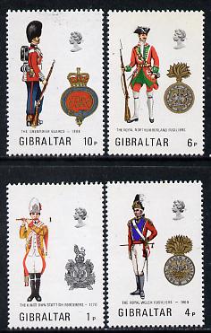 Gibraltar 1973 Military Uniforms #5 set of 4 unmounted mint, SG 313-16