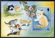 Jersey 2002 25th Anniversary of Caesarea Cat Club perf m/sheet unmounted mint, SG MS1066