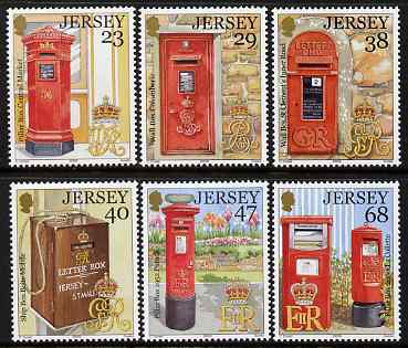 Jersey 2002 Jersey Postal History (1st Series) Postboxes set of 6 unmounted mint, SG 1067-72