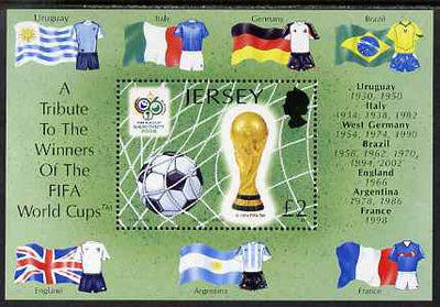 Jersey 2006 World Cup Football Championships perf m/sheet unmounted mint, SG MS1274