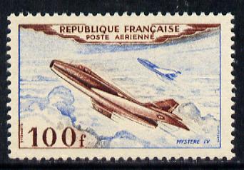 France 1954 Air - Mystere IV Jet 100f unmounted mint, SG 1194