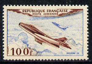 France 1954 Air - Mystere IV Jet 100f unmounted mint, SG 1194