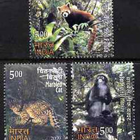 India 2009 Animals perf set of 3 unmounted mint
