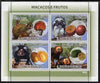 St Thomas & Prince Islands 2009 Macaque Monkeys & Fruit perf sheetlet containing 4 values unmounted mint