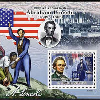 St Thomas & Prince Islands 2009 Abraham Lincoln perf s/sheet unmounted mint