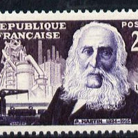 France 1955 Inventions 25f (Martin & Steel Mill) SG 1243 unmounted mint*