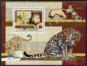 St Thomas & Prince Islands 2009 Animals of Africa - Lions perf s/sheet unmounted mint