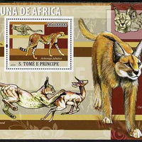 St Thomas & Prince Islands 2009 Animals of Africa - Cheetahs perf s/sheet unmounted mint