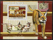 St Thomas & Prince Islands 2009 Animals of Africa - Cheetahs perf s/sheet unmounted mint