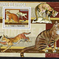 St Thomas & Prince Islands 2009 Animals of Africa - Jungle Cat perf s/sheet unmounted mint