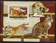 St Thomas & Prince Islands 2009 Animals of Africa - Jungle Cat perf s/sheet unmounted mint
