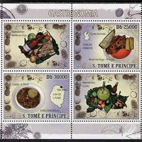 St Thomas & Prince Islands 2009 Food Dishes ofSt Thomas perf sheetlet containing 4 values unmounted mint