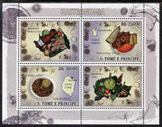 St Thomas & Prince Islands 2009 Food Dishes ofSt Thomas perf sheetlet containing 4 values unmounted mint