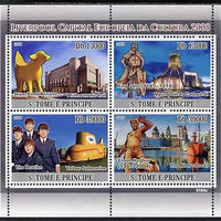 St Thomas & Prince Islands 2009 Liverpool - Capital of European Culture perf sheetlet containing 4 values unmounted mint