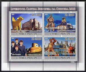 St Thomas & Prince Islands 2009 Liverpool - Capital of European Culture perf sheetlet containing 4 values unmounted mint