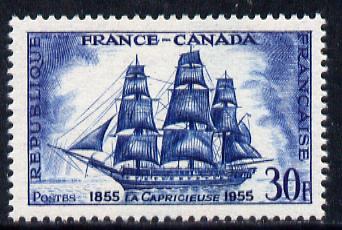France 1955 La Capricieuse (Warship) unmounted mint SG 1261