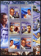 Guinea - Conakry 2008 Celebrities - Roy Schneider perf sheetlet containing 6 values unmounted mint, Michel 5698-5703