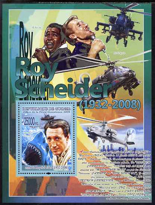 Guinea - Conakry 2008 Celebrities - Roy Schneider perf s/sheet unmounted mint, Michel BL1560