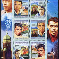 Guinea - Conakry 2008 Celebrities - Jacques Brel perf sheetlet containing 6 values unmounted mint, Michel 5656-61
