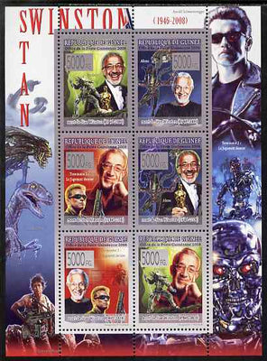Guinea - Conakry 2008 Celebrities - Stan Winston perf sheetlet containing 6 values unmounted mint, Michel 5712-17