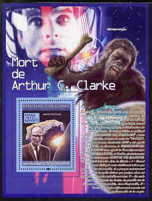 Guinea - Conakry 2008 Death of Arthur C Clarke perf s/sheet unmounted mint, Michel BL1558