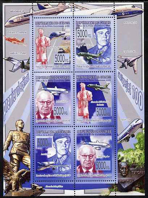 Guinea - Conakry 2008 Sukhoi Superjet 100 perf sheetlet containing 6 values unmounted mint, Michel 5740-45