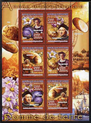 Guinea - Conakry 2008 International Year of the Potato perf sheetlet containing 6 values unmounted mint, Michel 5719-24