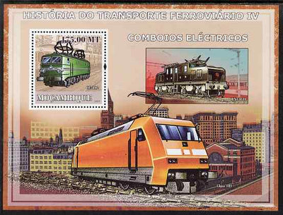 Mozambique 2009 History of Transport - Railways #04 perf s/sheet unmounted mint