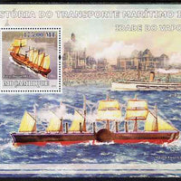 Mozambique 2009 History of Transport - Ships #03 perf s/sheet unmounted mint