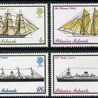Pitcairn Islands 1975 Mailboats perf set of 4 unmounted mint SG 157-60