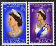 Guernsey 1977 Silver Jubilee set of 2 unmounted mint, SG 149-50